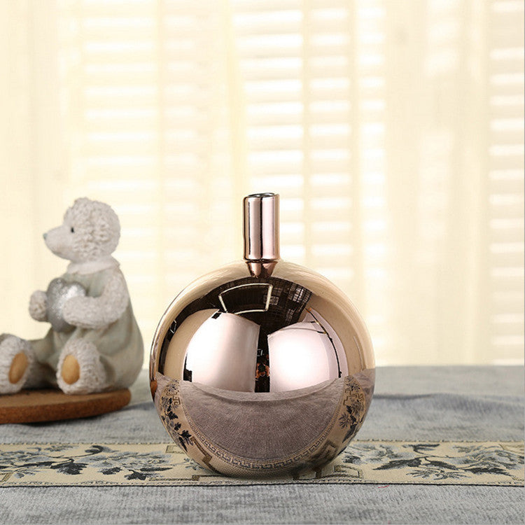 Electroplating Gradient Glass Small Vase, Dried Flowers, Light Luxury Ornaments