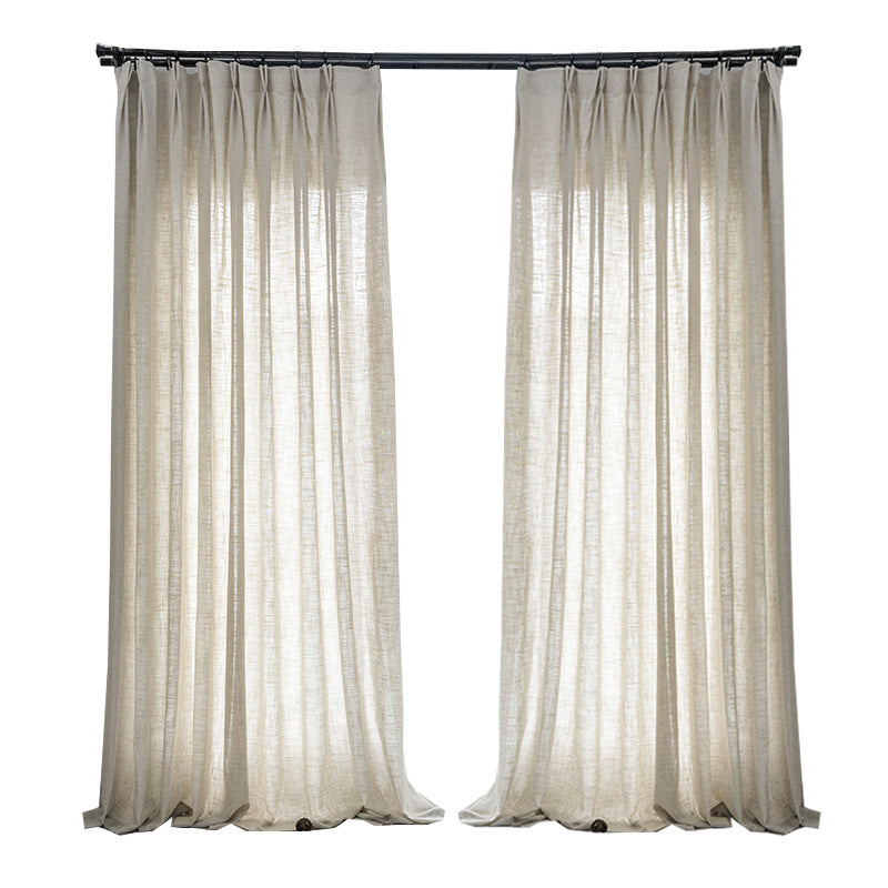 Translucent linen screen curtain