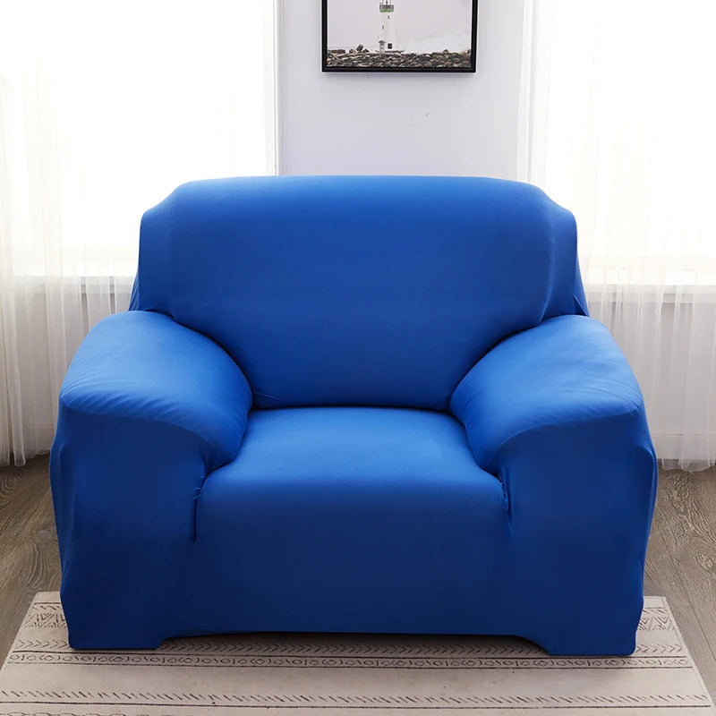 Solid Color Milk Silk Elastic Sofa Cover - All-Season Dustproof