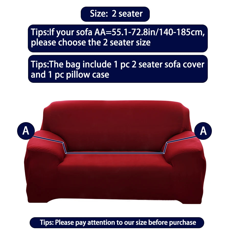 Solid Color Milk Silk Elastic Sofa Cover - All-Season Dustproof