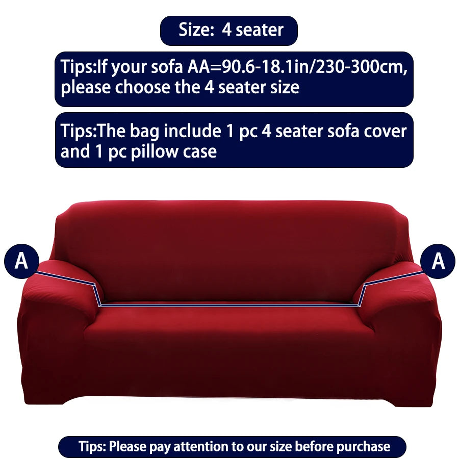 Solid Color Milk Silk Elastic Sofa Cover - All-Season Dustproof