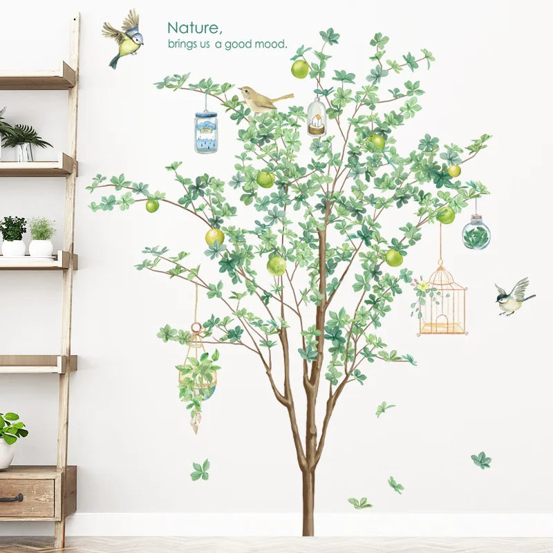 Large Nordic Tree Wall Stickers Living Room Decoration Bedroom Home Decor Art Removable Decals for Background Decorative Posters