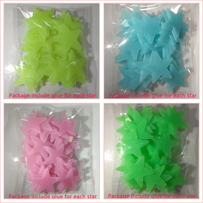 Glow-in-the-Dark PVC Star Wall Stickers