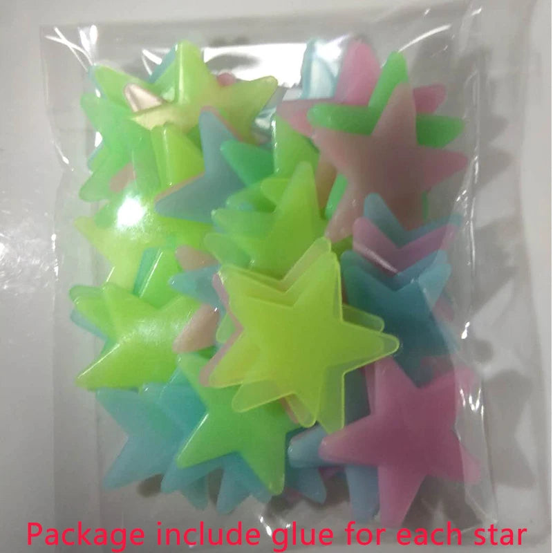 Glow-in-the-Dark PVC Star Wall Stickers