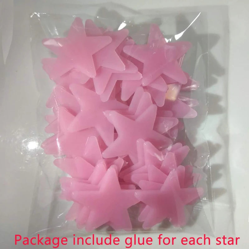 Glow-in-the-Dark PVC Star Wall Stickers