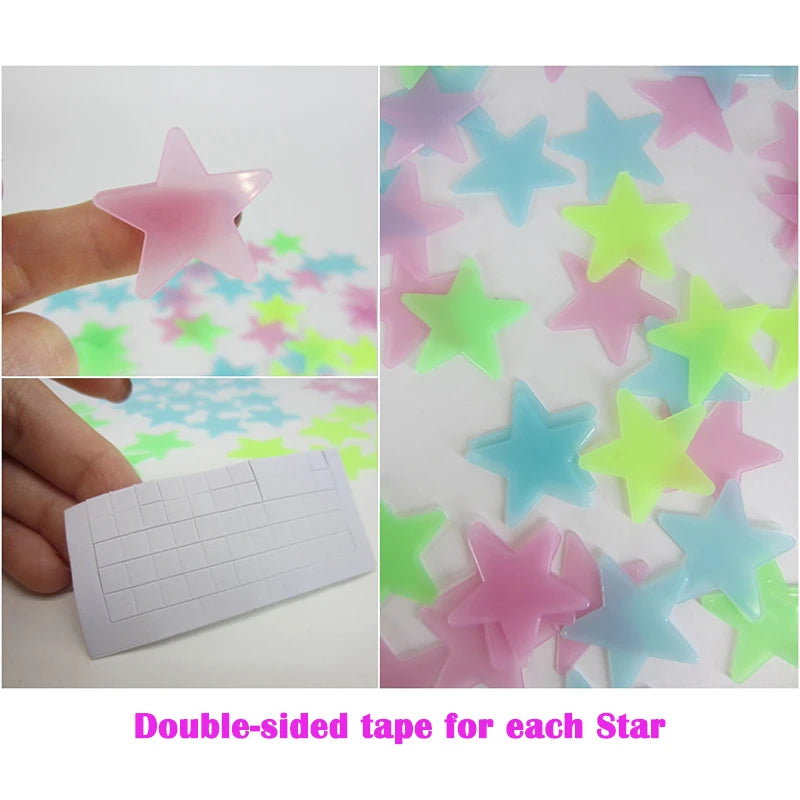 Glow-in-the-Dark PVC Star Wall Stickers