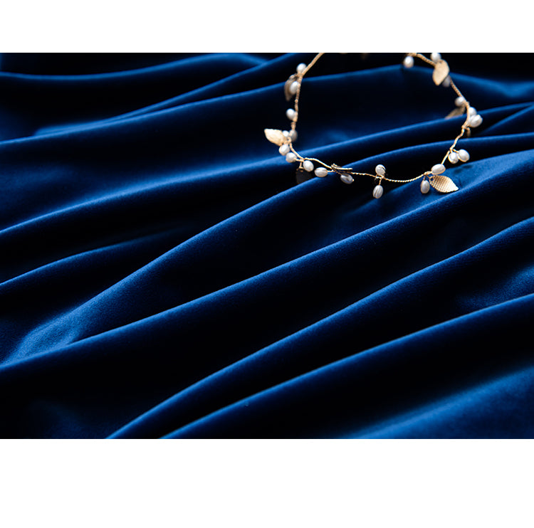 Luxury Royal Blue Velvet Curtains