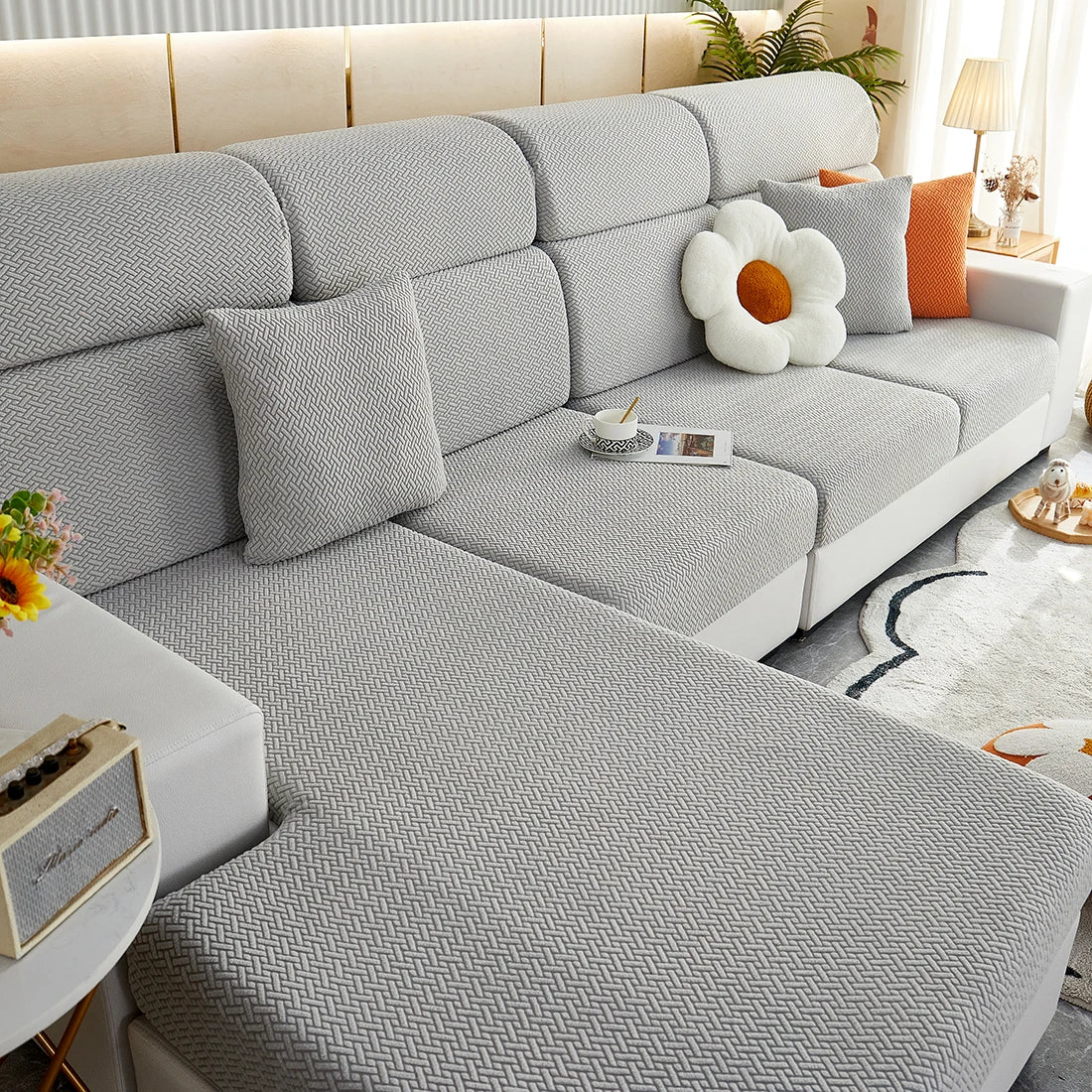 Jacquard Elastic Sofa Slipcover for Sofa