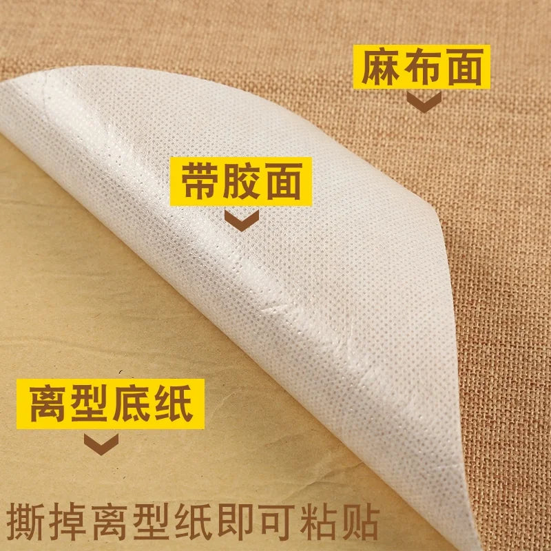 Grasscloth Linen Peel and Stick Wallpaper