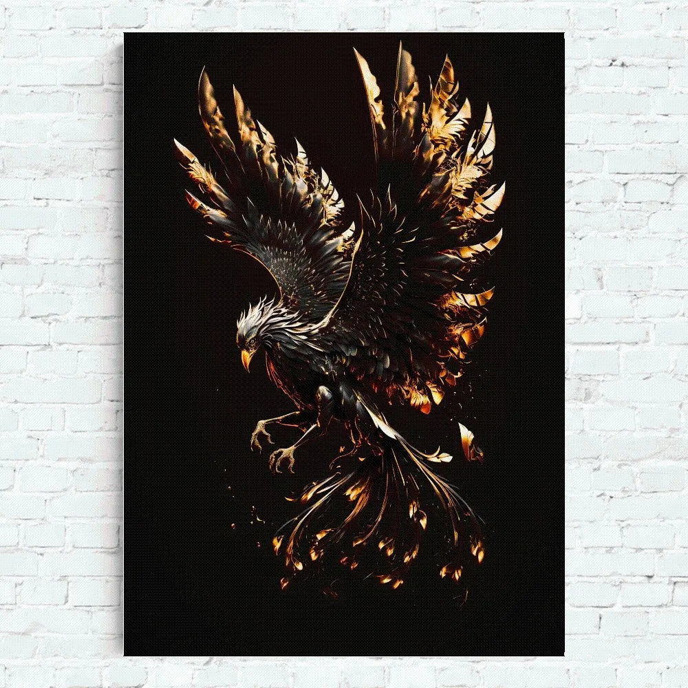Black And Gold Animals Poster Home Office Wall Bedroom Living Room Kitchen Decoration Painting