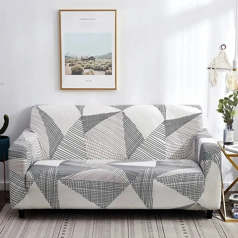 Multi-Person Elastic Sofa Cover Set with Pillowcases & Anti-Slip Design