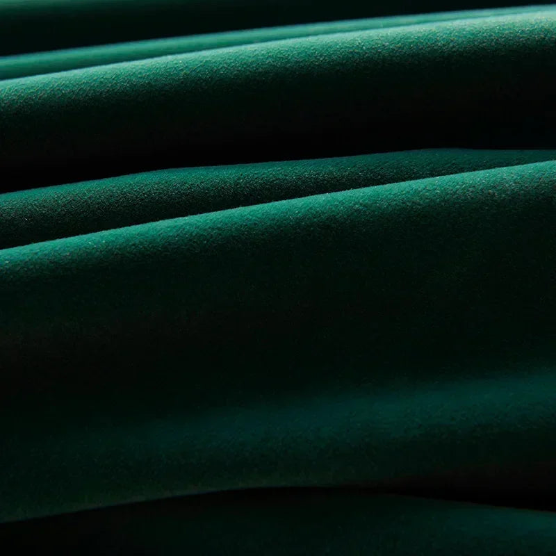 Simple Luxurious Velvet Curtains for Living Room Bedroom Flannelette Nordic Mink Green Non-inverted Fleece Blackout Thickened