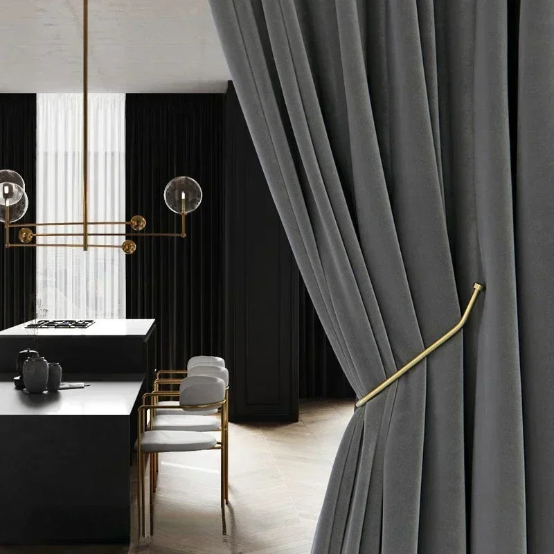 Luxury Royal Blue Velvet Curtains