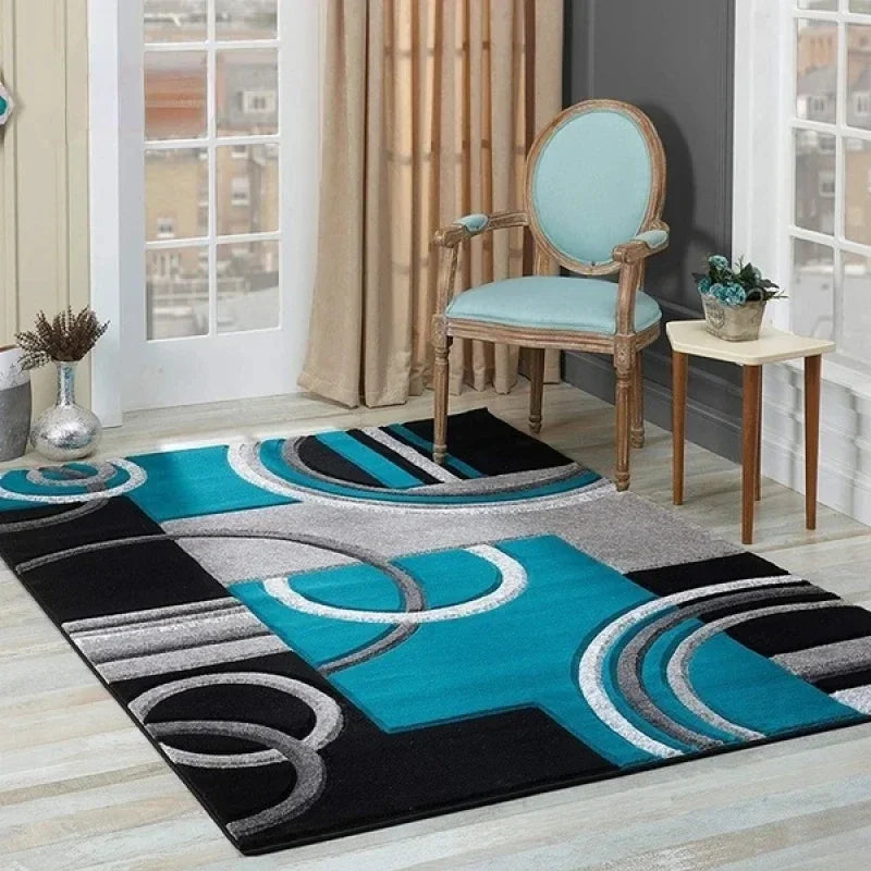 VIKAMA Scandinavian Geometric Modern Crystal Pile Sofa Bathroom Bedside Back Dirty Resistant Anti-Slip Machine Washable Rugs