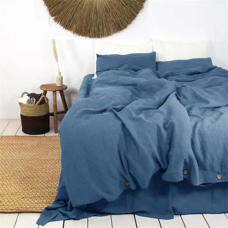 100% French Linen Bedding Set