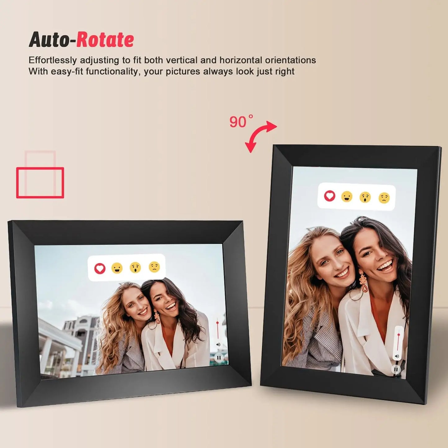 FANGOR Frameo 10.1" WiFi Digital Picture Frame 32GB HD IPS Touchscreen Auto-Rotate Instant Photo Sharing