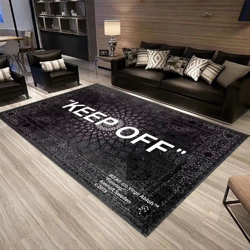 VIKAMA Shoes Off Shoes Room Hypebeast Living Room Bedroom Kitchen Bathroom Lightweight Rugs Washable Carpet Mat Home Decor