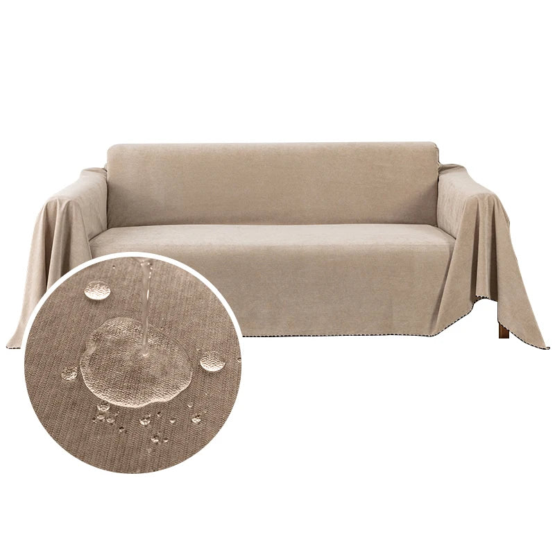 Waterproof Sofa Blanket Multipurpose Solid Color Furniture Cover Durable Fabric Dust-proof Anti-scratch Home Living Room Decor