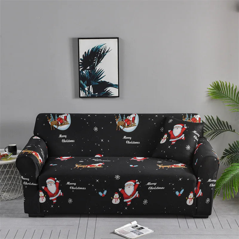 Floral Printed Stretch Sofa Cover with Elastic Band