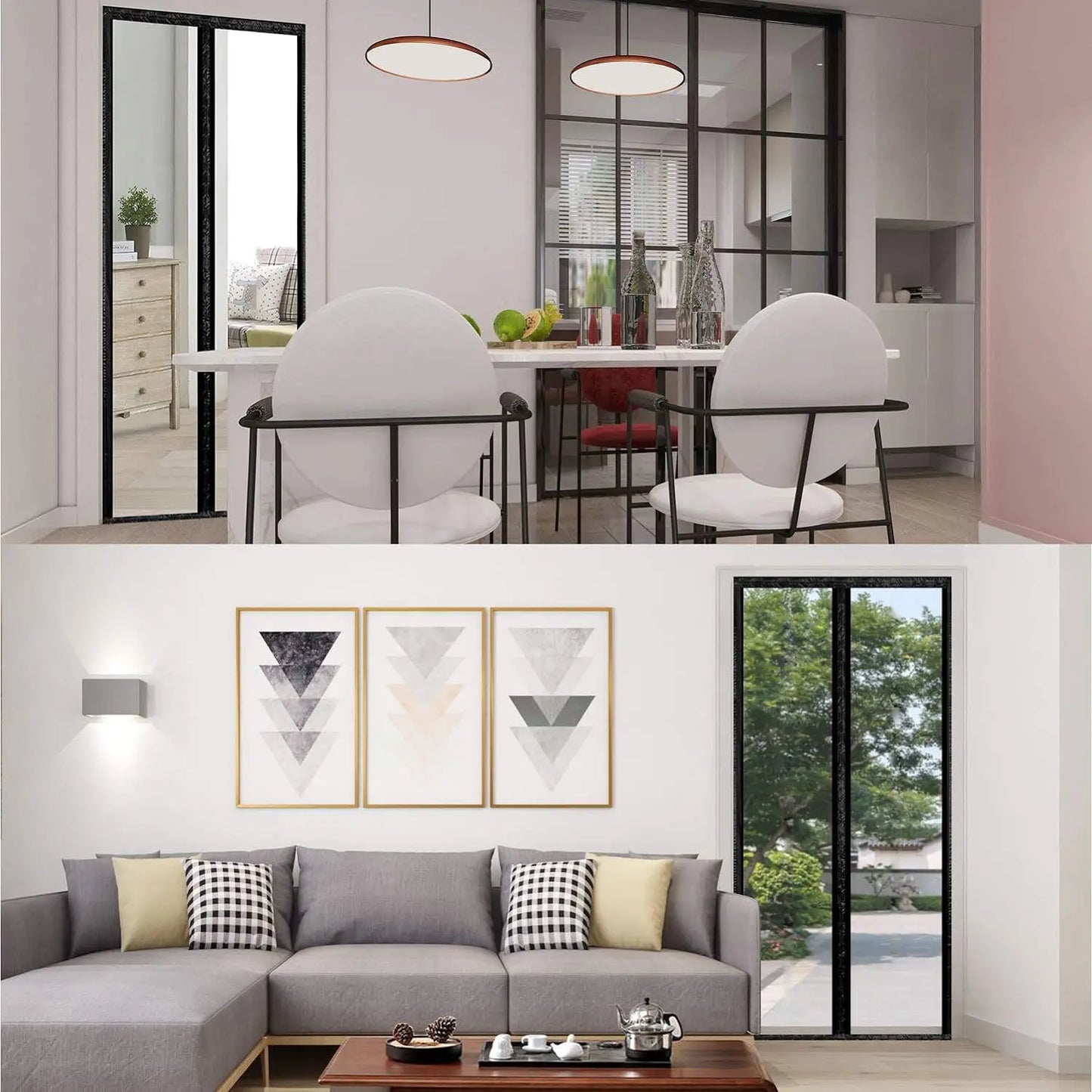 TPU Transparent Door Screen Warm Windproof Curtain Non Perforated Air Conditioning Door Film Magnetic Automatic Closing for Door