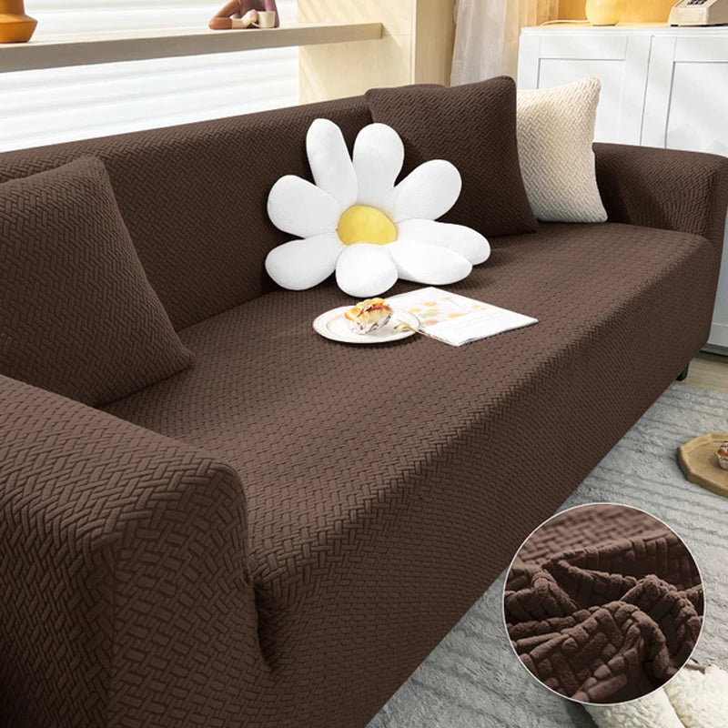 Thick Sofa Cover for Living Room Elastic Jacquard 1/2/3/4 Seater Sofa Cover L-shaped Corner Sofa Cover