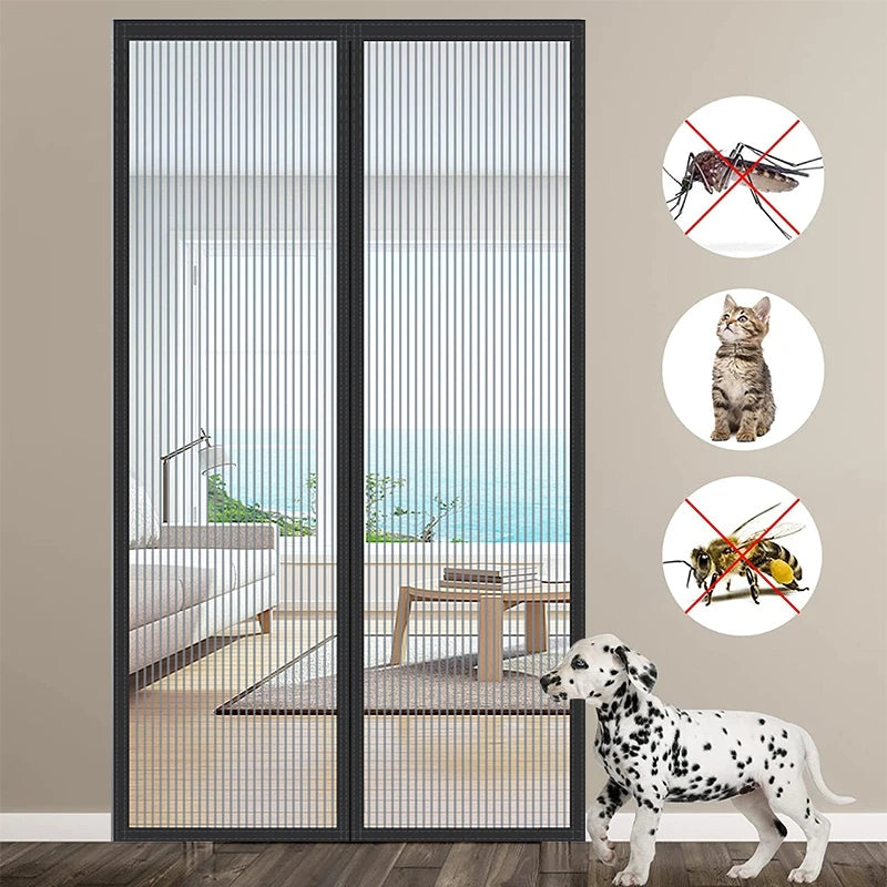 Multisize Anti-Mosquito Net Self-adhesive Anti-Mosquito Curtain Anti Bug Insect Mesh Net No Punching Automatic Closing Curtains