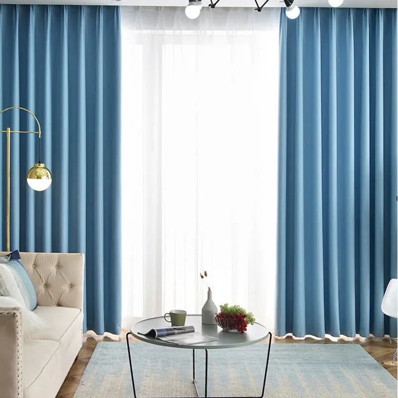 Modern Blackout Curtains For Living Room Window Thick Curtain For Bedroom Cloth Fabric Ready Made Drapes Blinds High Shading 95%
