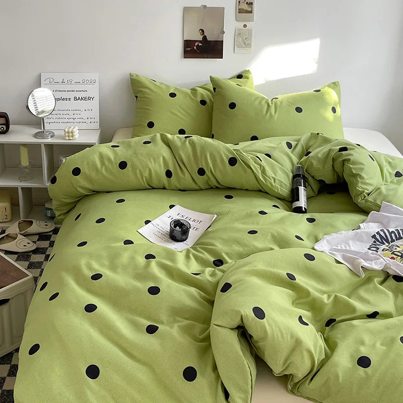 Stripe Comforter Set with Pillowcase & Bed Sheet