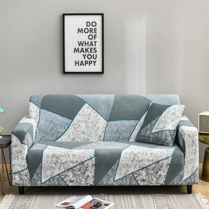 Floral Printed Stretch Sofa Cover with Elastic Band