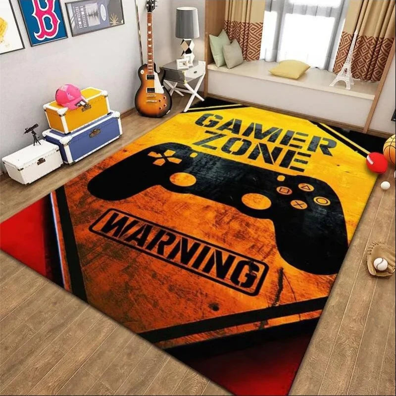 Modern Colorful Gaming Themed Floor Rug