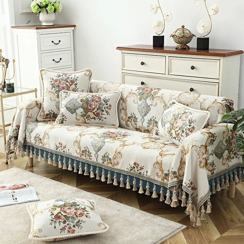 Throw Blanket Cotton Sofa Cover With Tassel Dust Anti-cat Scratch Protection Cover Sofa Blanket Full Four Season Throw Blanket