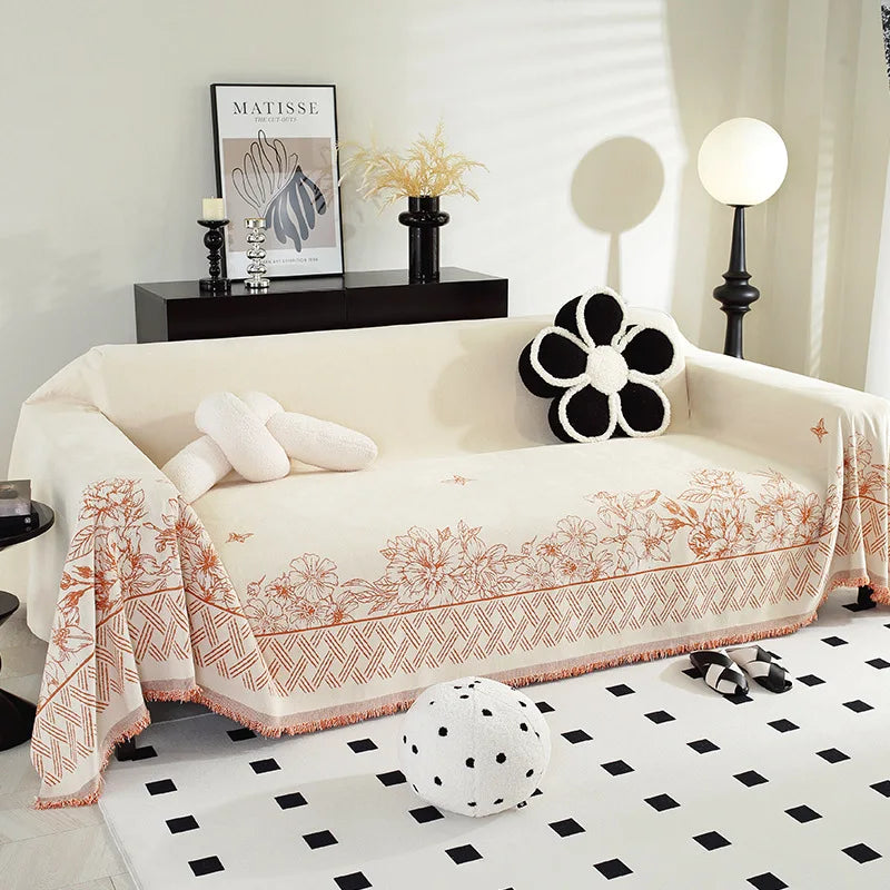 New Chenille Jacquard Sofa Towel One-piece Type Cloth Towel All-inclusive Sofa Cover Dust Anti Cat Scratch Non-slip Sofa Blanket
