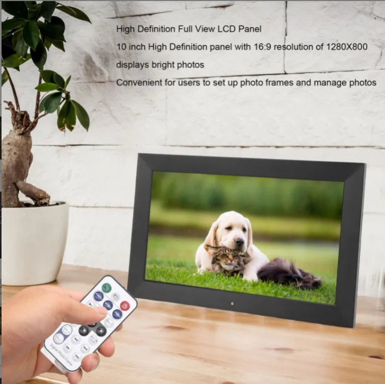 10.1 Inch Digital Picture Frame 1280 * 800 IPS HD Digital Photo Frame Electronic Album Picture Music Movie Clock Remote Control