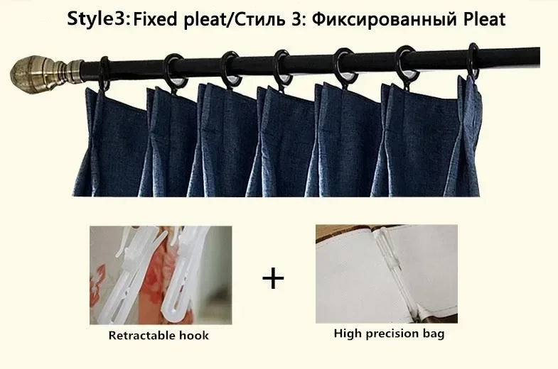 Custom Beige Chenille Luxury Curtains