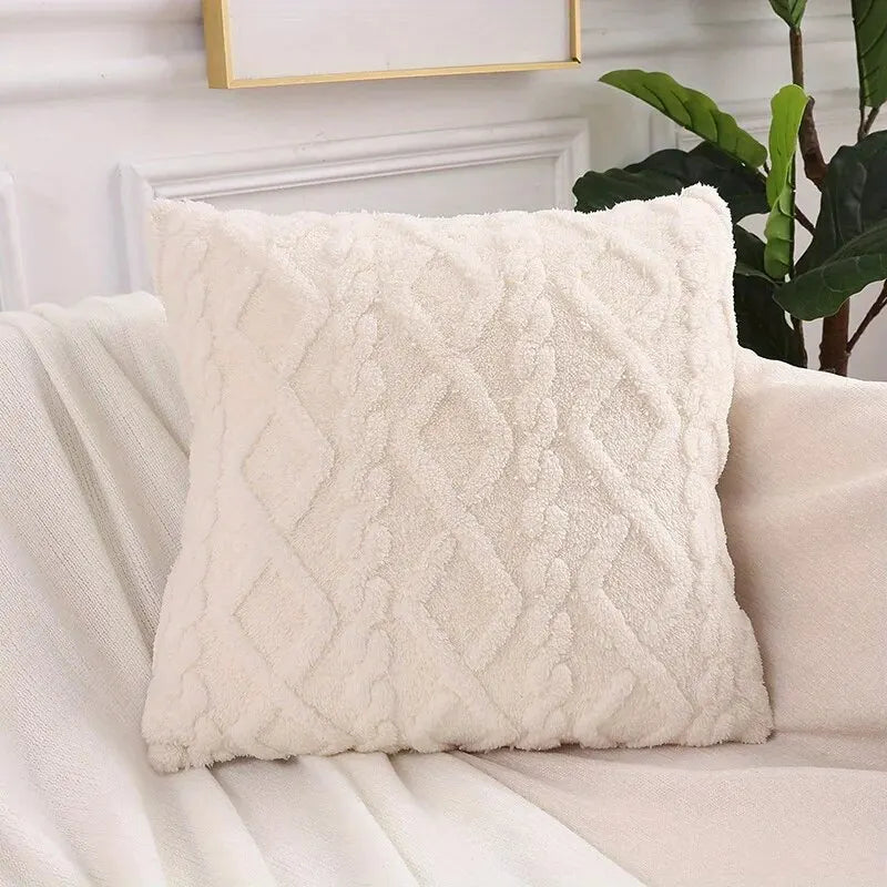 1pc Chenille Jacquard Geometric PatternThrow Pillow Cover, SquareThrow Pillow Case, Decorative Pillow Cover For Home Office Sofa
