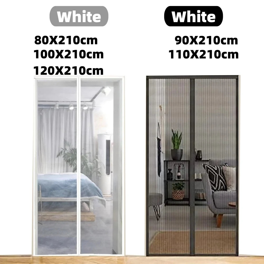Automatic Closing Door Mesh Curtain Anti Mosquito Netting Door Screen Universal Magnetic Mesh Curtain Ventilation Dustproof Net