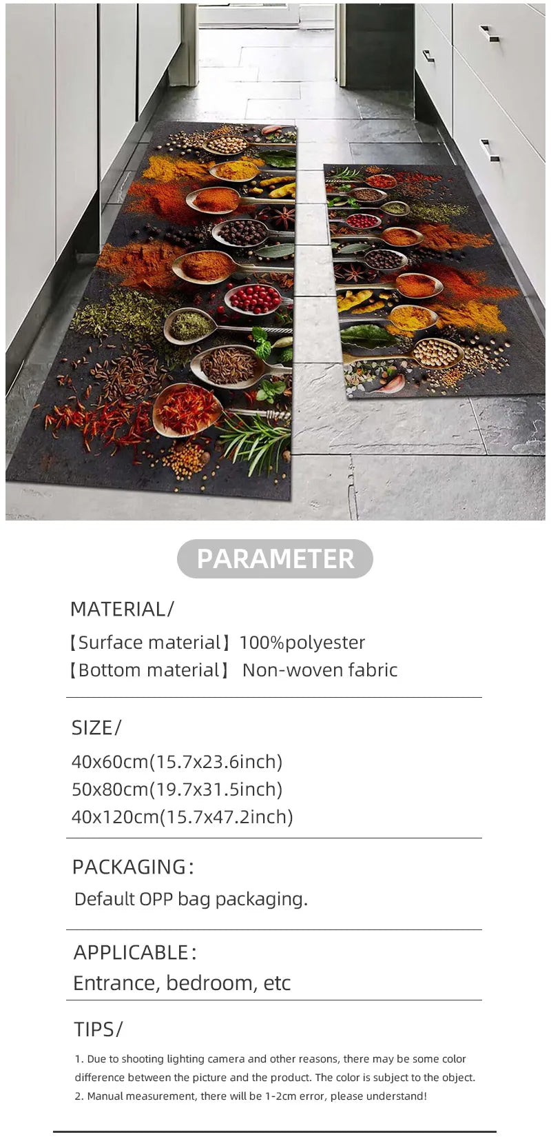 Modern Anti-Slip Kitchen & Entrance Rug