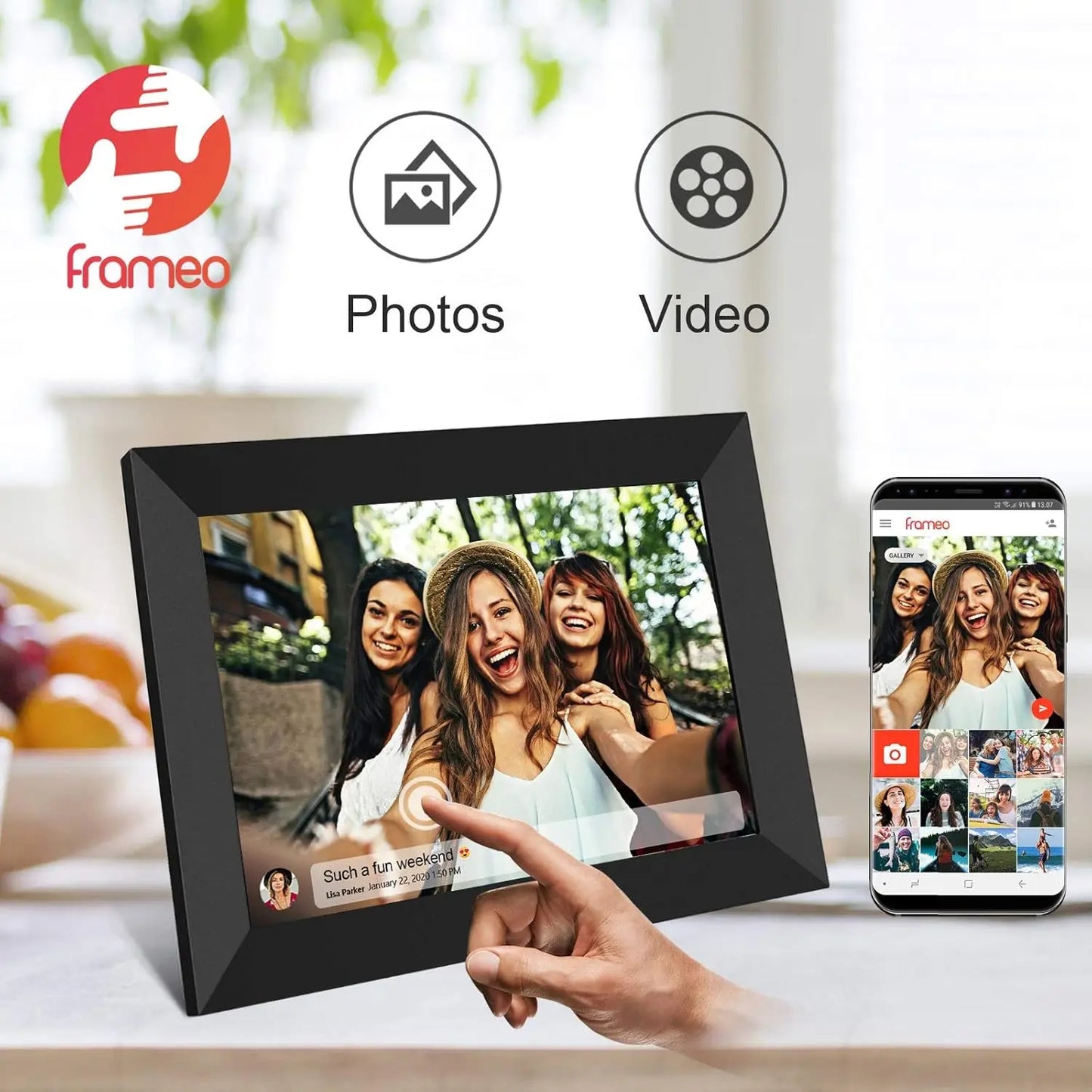 Frameo/Uhale Digital Picture Frame 10.1 Inch 32GB/64GB Smart WiFi digital photo frame with 1280x800 IPS HD Touch Screen