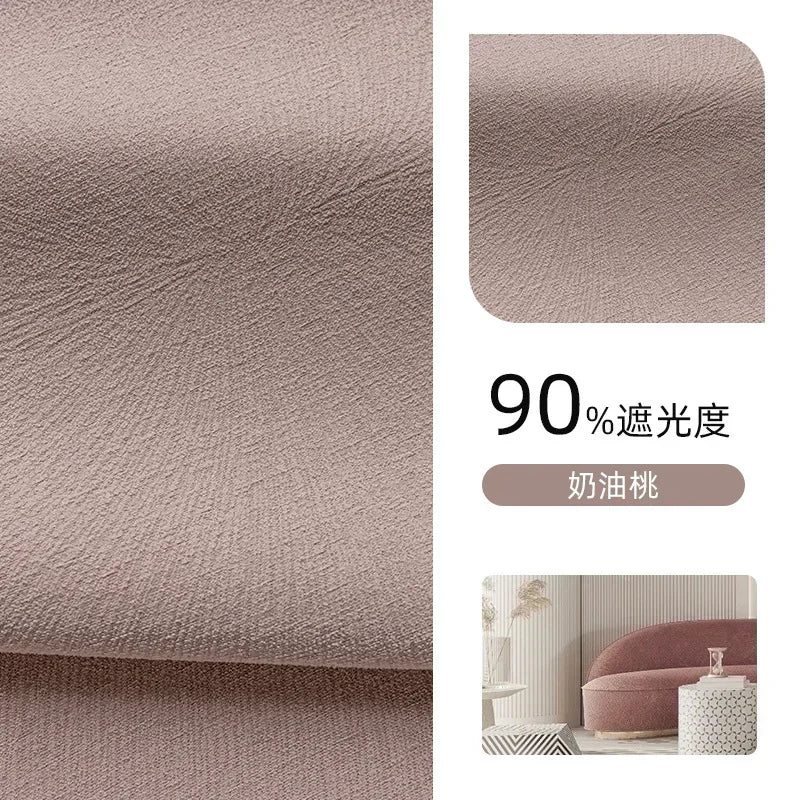 Custom Beige Chenille Luxury Curtains