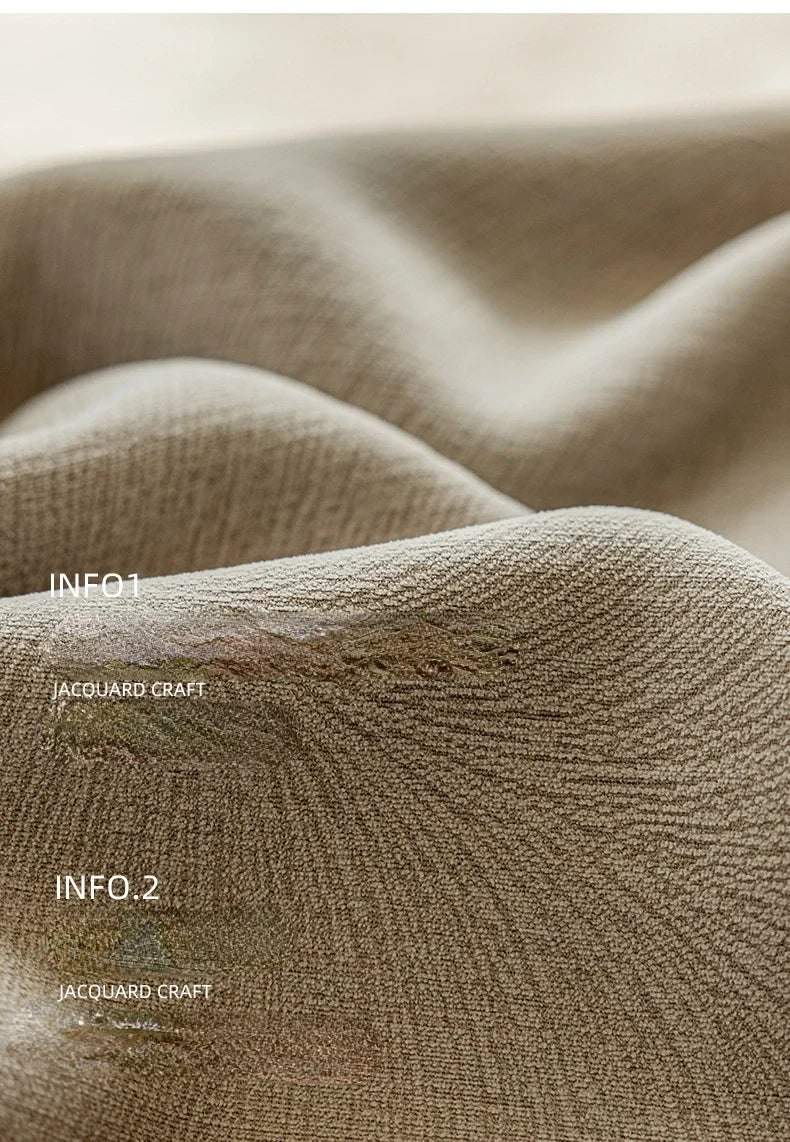 Custom Beige Chenille Luxury Curtains