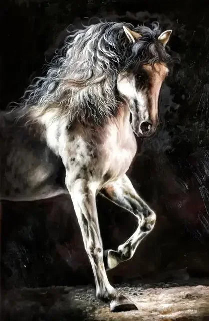 Modern Animals Horse Black and White Horse Posters, Prints Wall Art Pictures Canvas Painting, for Living Room Home Decoration