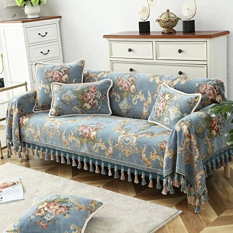 Throw Blanket Cotton Sofa Cover With Tassel Dust Anti-cat Scratch Protection Cover Sofa Blanket Full Four Season Throw Blanket