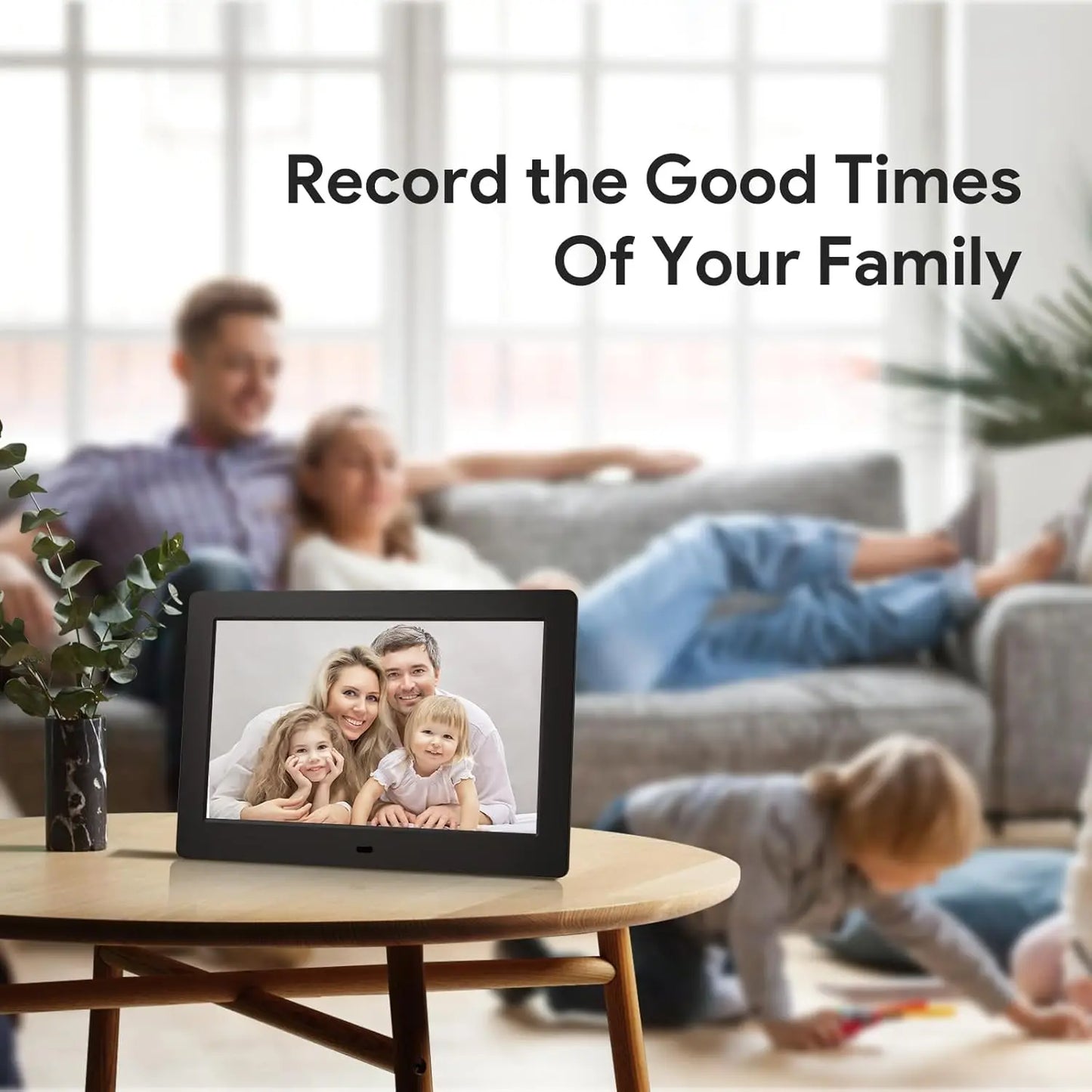 7 Inch Digital Picture Frame, HD IPS Displays Photo Frames with Remote Control,Using USB or SD to Play Photos/Videos/Music,Gift