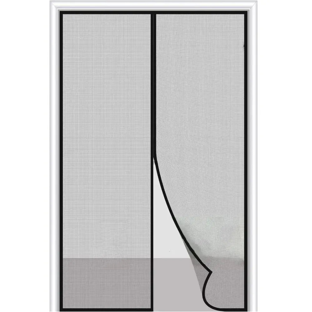 Black Mesh 6 Pairs of Magnetic Stripe +7 Pairs of Magnetic Buckle Non-penetration Magnetic Stripe Type Mosquito Curtain
