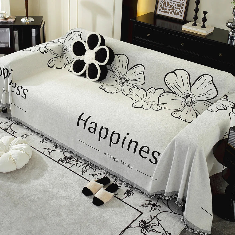 New Chenille Jacquard Sofa Towel One-piece Type Cloth Towel All-inclusive Sofa Cover Dust Anti Cat Scratch Non-slip Sofa Blanket