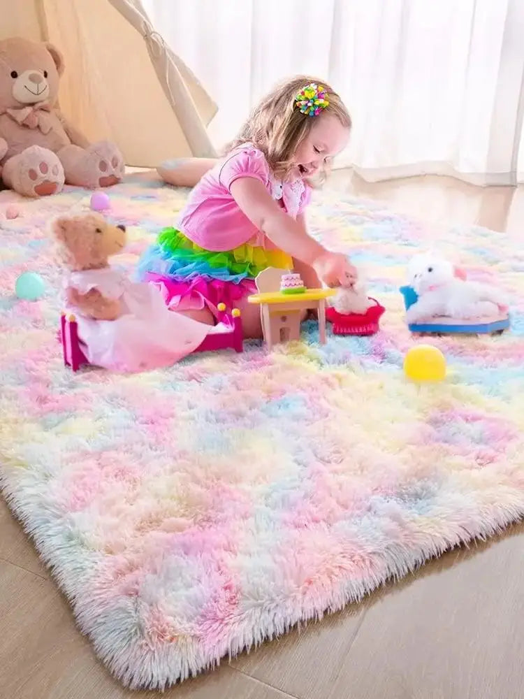 Rainbow Kids Carpet Soft Bedroom Rugs