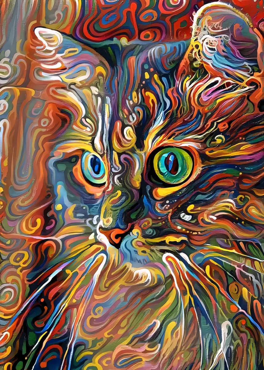 Abstract Animals Lion Tiger Cat Colour Canvas Painting Retro Art Home Wall Decoration Pictures Living Bedroom Quality Posters