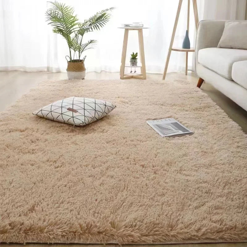 Nordic Minimalist Silk Wool Non-Slip Rug