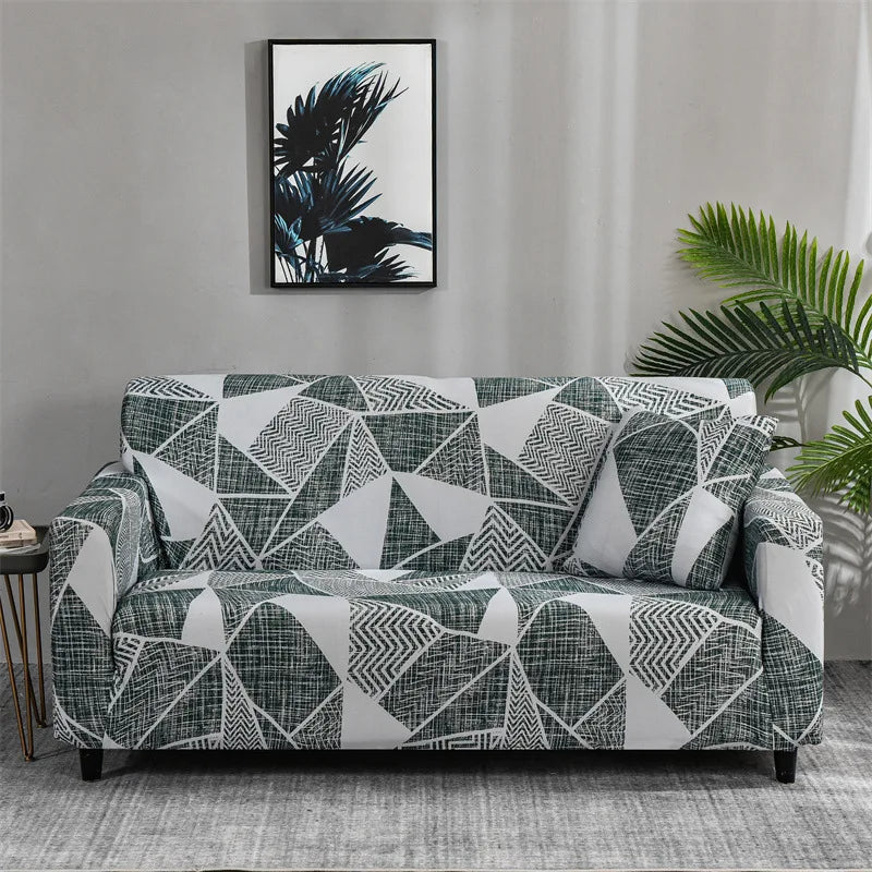 Floral Printed Stretch Sofa Cover with Elastic Band