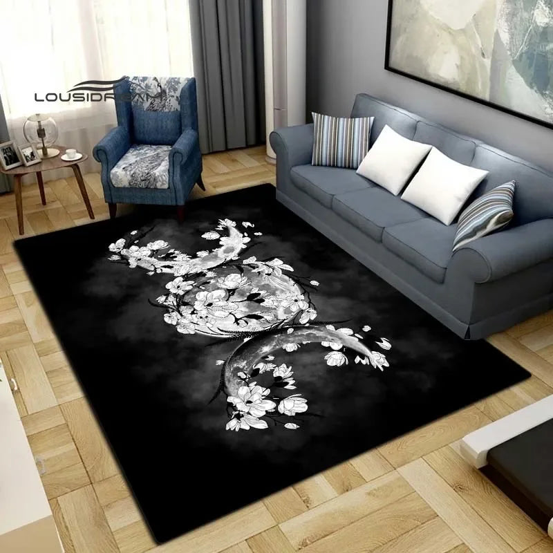 Gothic Witch Sacrifice Rugs Triple Moon Divination Home Living room Bedroom Large area soft carpet Halloween Decoration Rune # 6